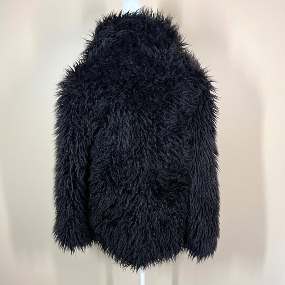 Blanc Noir Vintage Faux Fur Coat • Black • Size S - Picture 4 of 6